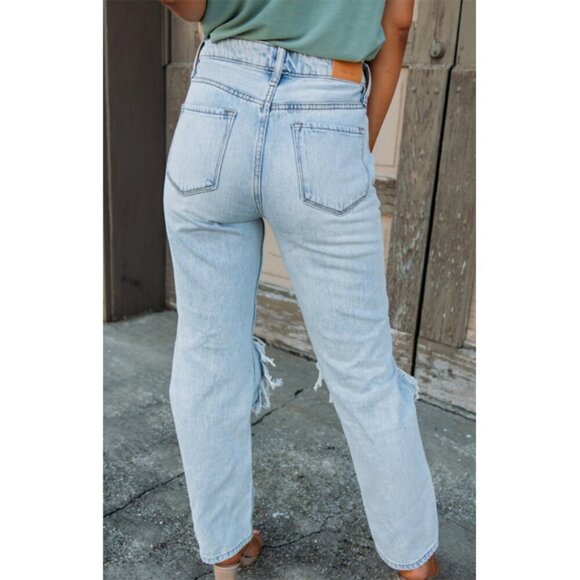 Dear John JODI HIGH RISE CROPPED STRAIGHT JEANS SAN JOSE sz 27 NWT Distressed - Picture 5 of 5